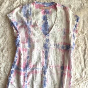 Cali v neck tie dye top
